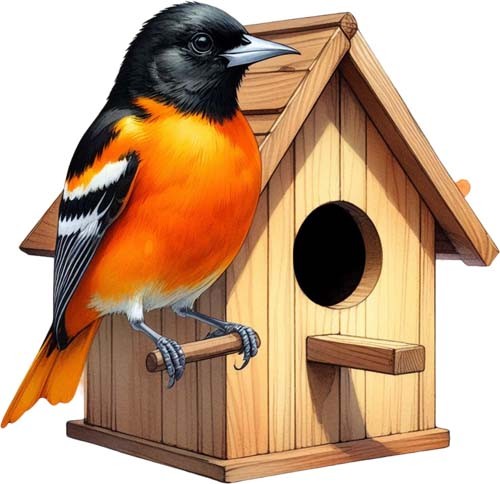 Baltimore oriole bird - bird, wall
