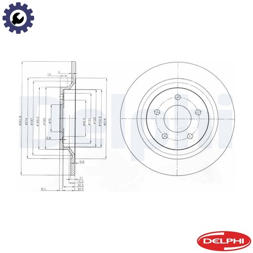 Brake disc bg4026 for - disc, mazda