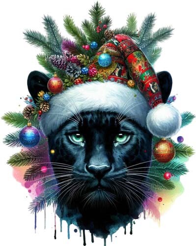 Christmas black panther wall - christmas,