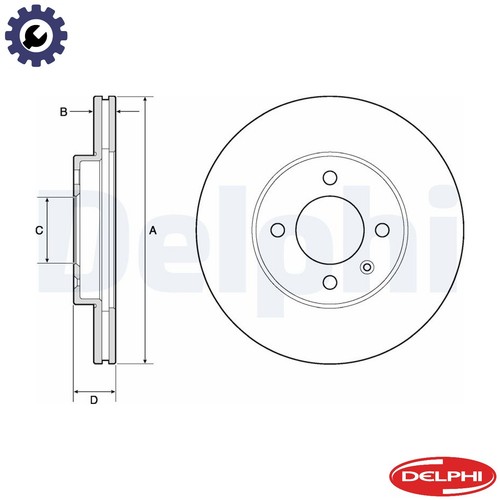 Brake disc bg2455 for - 2x, vw