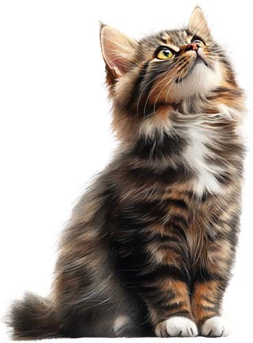 Watercolour kitten wall art - wall,