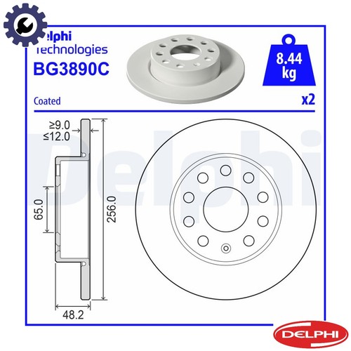 Brake disc bg3890c for - disc,