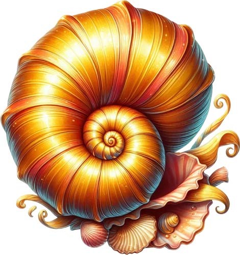 Watercolour seashell wall art - watercolour,