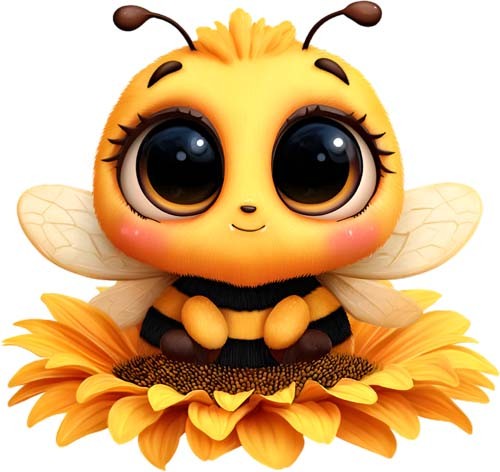Watercolour honey bee - wall, art