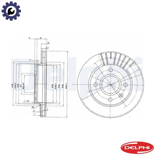 Brake disc bg2440 for - disc,