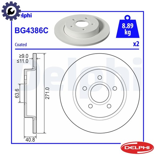 Brake disc bg4386c for ford - disc,