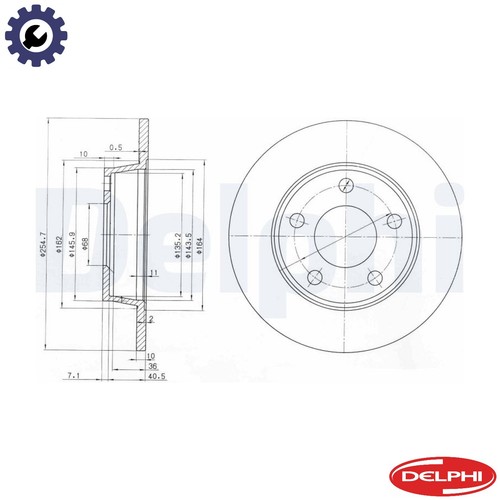 Brake disc bg3671 for - bg3671, audi