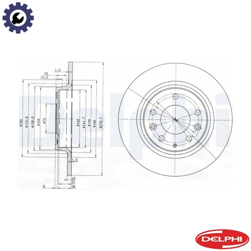 Brake disc bg3875c for - brake,
