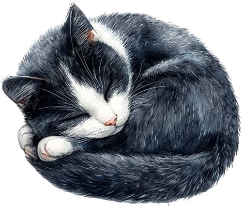Watercolour kitten wall art - kitten,