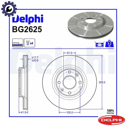 Brake disc bg2625 for - brake,