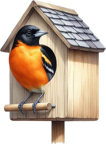 Baltimore oriole bird - baltimore, art