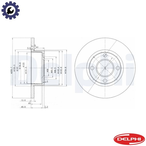 Brake disc bg2752 for audi - disc,