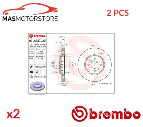 Brake discs set pair - set,