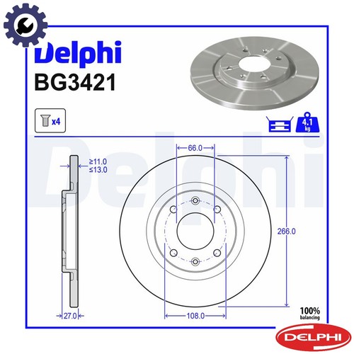 Brake disc bg3421 for - 2x,