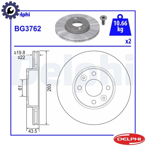 Brake disc bg3762 - brake,