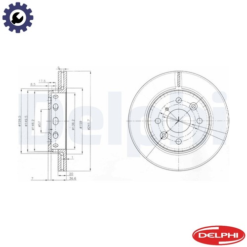 Brake disc bg3074 - bg3074, for