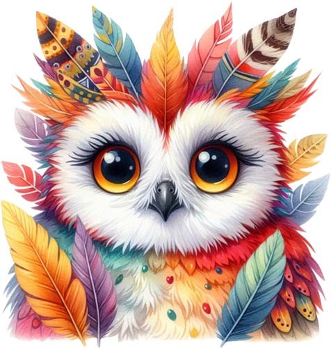 Watercolour owl bird - watercolour,