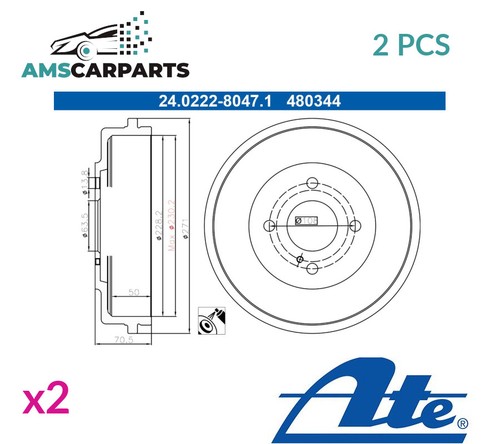 Brake drum pair set - brake,