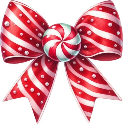 Red white christmas candy cane - white,