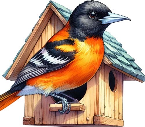 Baltimore oriole bird wall - baltimore,