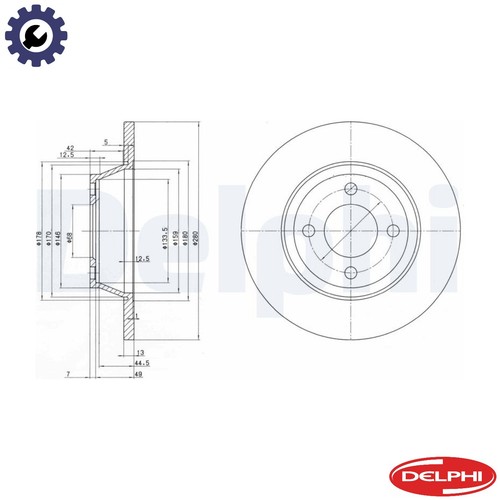 Brake disc bg2783 - bg2783, for