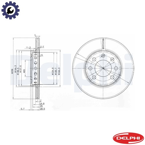 Brake disc bg3658 for vw - brake,