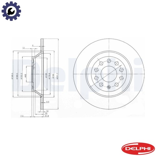 Brake disc bg3956c - bg3956c, audi