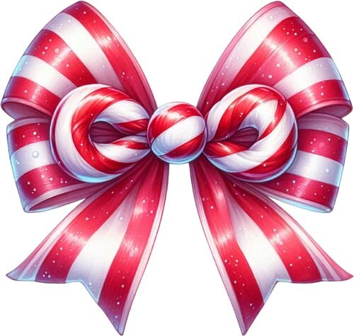 Red white christmas candy cane - candy,