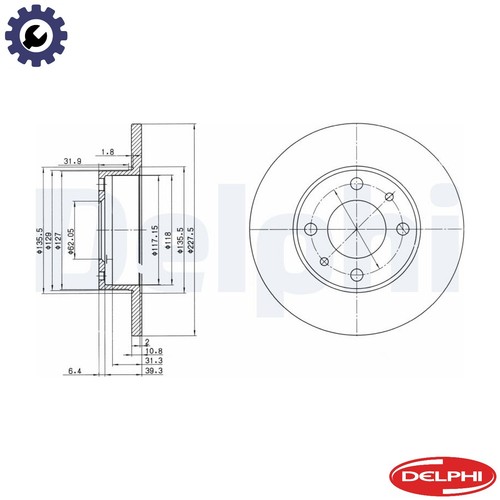 Brake disc bg2147 - 2x,