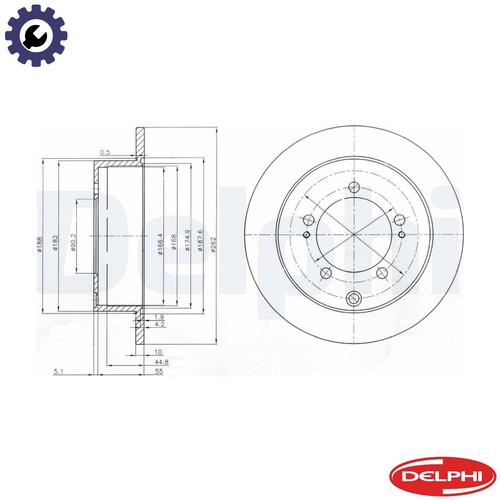 Brake disc bg4037 - 2x,